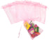 100Pcs Organza Bags with Drawstring 3.5x4.5 inch, Pink Baby Shower Favor Bags for Girls, Mesh Jewelry Gift Pouches Wedding Party Candy Bags...