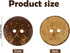 100pcs Natural Coconut Shell Buttons Sewing Buttons 2 Hole Big Buttons, 3/4 Inch Brown Wooden Buttons for Crafts Sewing, Shirt, Clothing Replaceme...