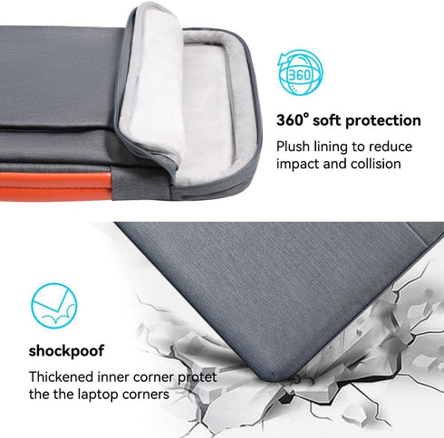 LANDICI 360°Protective 14 15 Inch Laptop Sleeve Case Compatible with MacBook Pro 14,MacBook Air 15,15 Surface Laptop,14"-15" HP Dell Asus Acer Lap...