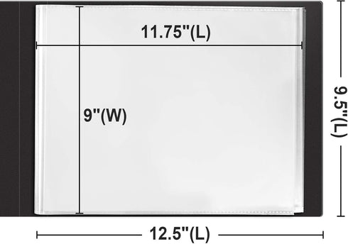 8.5 x 11 Landscape Binder with Sleeves- 40 Pocket Presentation Book Displays 80 Page 8.5" x 11" Letter Size Papers, Horizontal Sheet Protector Por...