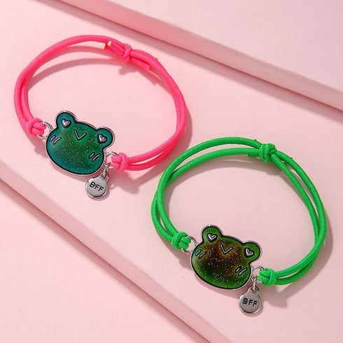 Dinosaur Frog Turtle Dragon Color Changing Mood Bracelet Set for Women Emotion Feeling Temperature Sensing Wrap Bracelet with Card Friendship Jewe...