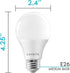 LUXRITE A19 LED Bulb 75W Equivalent, 1100 Lumens, 4000K Cool White, Dimmable Standard LED Light Bulbs 11W, Enclosed Fixture Rated, Energy Star, E2...