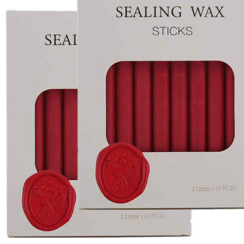Red Sealing Wax Sticks, ONWINPOR 20 Pieces Glue Gun Wax Seal Sticks Wax Sticks, Easy Melting Wax Seal Sticks for 0.43'' Glue Gun Wax Sealing Stick...