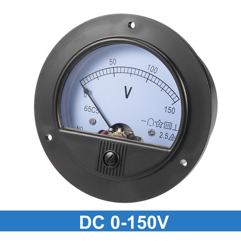 uxcell® DC 0-150V Analog Panel Voltage Gauge Volt Meter 65C5 2.5% Error Margin...