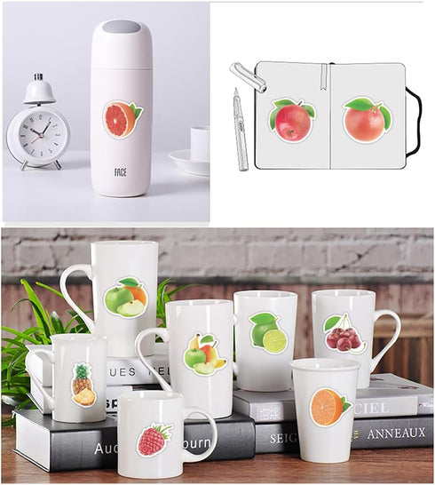 Fruits Stickers|50 Pcs Fruits Waterproof Vinyl Decals for Water Bottles Laptop Refrigerator Luggage Cup Computer Mobile Phone Décor...