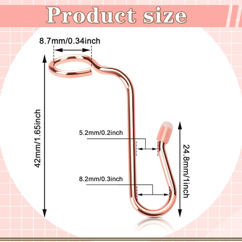 50 Pieces Hanger Connector Hooks Metal Hanger Extender Hooks Stable Clothes Hanger Connector for Different Clothes Hangers, 8.7 mm/0.34 Inch Hole ...