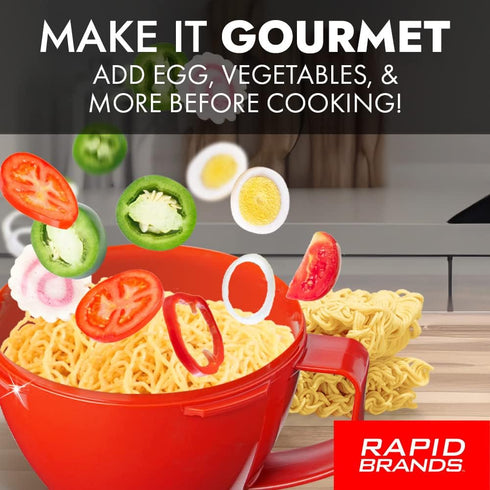 Rapid Soup Mug | Microwaveable Soup & Noodle Cooker | Enjoy Hot Soups Anytime | Ideal for Dorm, Small Kitchen, or Office | Dishwasher-Safe, Microw...