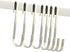 Flat Style Premium Stainless Steel S Hook Cookware Universal Pot Rack Hooks Sturdy Hanging Hooks - Multiple uses for Kitchenware, Pots, Utensils, ...