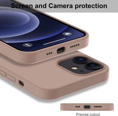 DEENAKIN Compatible with iPhone 12 Case,iPhone 12 Pro Case with Screen Protector,Soft Silicone Gel Rubber Bumper Cover,Slim Shockproof Protective ...