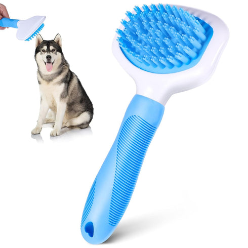 Dog Bath Brush Pet Brush with Soft Silicone Bristles Dog Wash Brush Rubber Dog Bath Scrubber Dog Grooming Brushes Pet Deshedding Massage Brush wit...