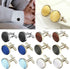 7Pairs Classic Mens Cufflinks Stylish Colour Fabric Shirt Clip Cuff Links Round Buttons Commercial Accessories Plain Wedding Party...