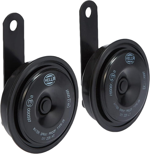 Hella 011225802 Black 77mm 12V BX Disc Horn Kit (Universal Fit)...