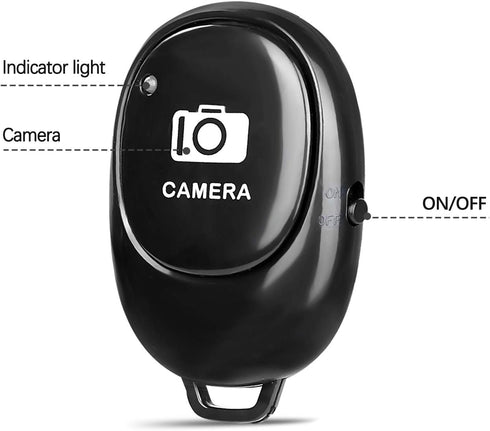 Wireless Camera Remote Shutter - Wireless Remote Control for iPhone & Android Phones iPad Tablets, Portable Selfie Clicker for Photos and Videos...
