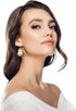 18K Gold Plated Sterling Silver Post Disc Statement Dangle Earrings for Women, Gold Round Dangling Drop Earrings Hypoallergenic Jewelry Gift...