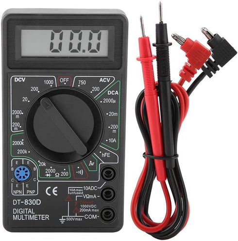 Digital Multimeter Tester, Volt DT830D Digital Multimeter Autoranging, Continuity Measurement for Transistor Testing Buzzer Measurement Diode Test...