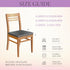 Set of 4 Dining Chair Seat Covers Removable Washable Upholstered Chair Seat Protector Cushion Slipcovers for Kitchen, Office with Rear-Covered...