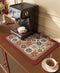 Colorful Coffee Maker Mat for Countertop Coffee Bar Drying Mat 12X16 Trimmable, PU Leather Surfa Absorbent Quick Drying Mat, Countertop Protection...