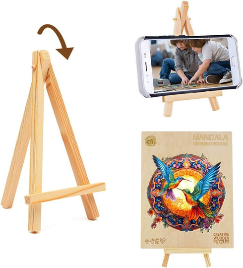 Wooden Jigsaw Puzzles, Mandala Hummingbirds Wooden Puzzles for Adults and Kids, Unique Shape Animal Wooden Puzzle, Wood Puzzles Adults, Perfect Ch...