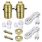 uxcell® 2Set Brass Finish Bottle Lamp Adapter Kit with Rubber Adaptors and US Plug 8ft Cord...