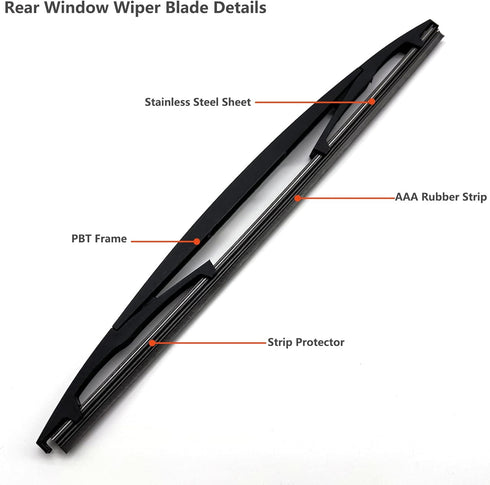 Replacement for Ford Escape 2008-2012 / Mazda Tribute 2008-2011 / Mercury Mariner 2008-2012 SUV Rear Windshield Wiper Arm Wiper Blade, Rear Window...
