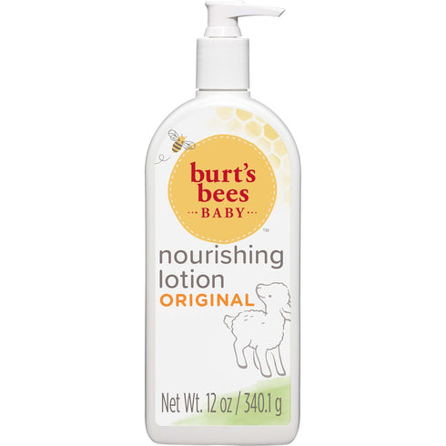 Burt's Bees Baby Nourishing Lotion with Sunflower Seed Oil, Original Scent, Pediatrician Tested, 99.0% Natural Origin, 12 Ounces...