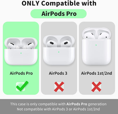 AirPods Pro Case Cover, Soft Silicone Case with Cleaner Kit, Light Pink......