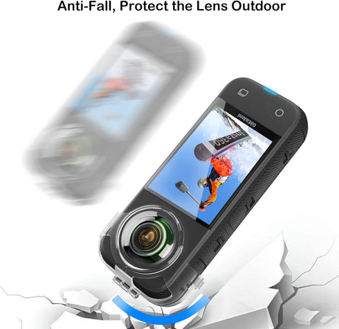 LICHIFIT Transparent Lens Cover Detachable Camera Lens Protector Case Lens Cap for Insta360 X3 Panoramic Camera...