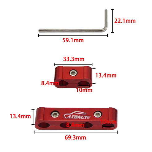 12pc Spark Plug Wire Separator Divider 8mm 9mm 10mm For Racing Car (Red)...