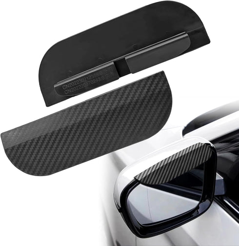 2PCS Car Rearview Mirror Rain Visor, Snap-On Side View Mirror Rain Eyebrow, Waterproof Flexible, Car Exterior Trim Accessories for Universal for C...