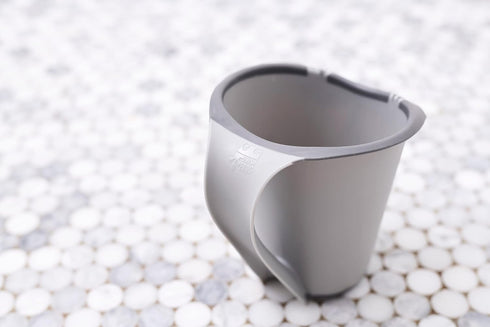 Plastic Bath Cup (800ml, 27 fl Ounce) Waterfall Rinser, Made in USA (Grey)...