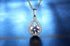 Harlorki 925 Silver Plated Cubic Zirconia Shiny Teardrop Rhinestone Pendent Necklace Dangle Earrings Jewelry Set for Women Lady...