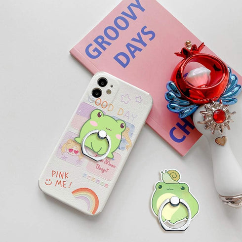 Phone Ring Holder Stand,Cute Phone Ring Stand Holder 360 Rotation Finger Ring Grip Stand for Cellphones,Smartphones and Tablets (2 Pack Frog Phone...