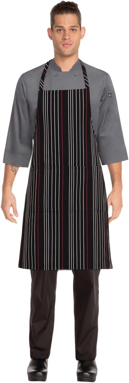 Chef Works Unisex Striped Bib Apron...