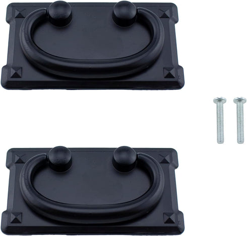 Drawer Ring 2PCS 96mm Length Vintage Black Drawer Pull Handles Knobs Hardware with Screws for Dresser Cabinet Door Furniture Drawers,...