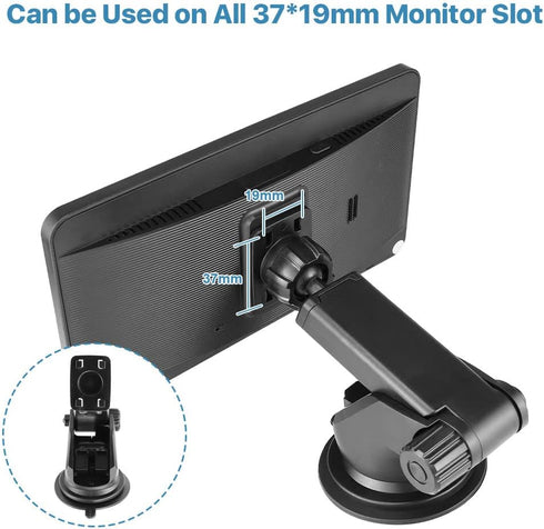 Flexible Windshield Dashboard Suction Cup Bracket with Sticker for 7Inch 9Inch 10Inch Carplay Display Screen Monitor, Compatible T86 Wireless Carp...