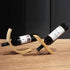 Bamboo Wine Rack, Single Wine Bottle Holder for Countertop, Unique Self Balancing Wine Holder for Wine Bottle Display Storage, Wine Organizer Shel...