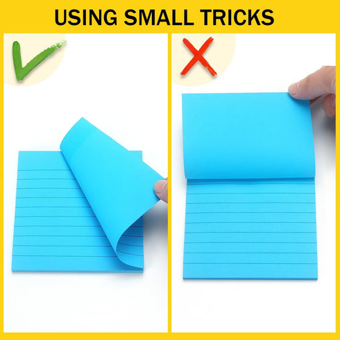 8 Pads Lined Sticky Notes 4x4 Sticky Notes with Lines Self-Stick Note Pads 8 Bright Multi Colors, 50 Sheet/Pad...
