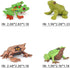 Wildlife Animal Frog Model Playsets 4 PCS Red Eye Tree Frog Triangular Leaf Frog Figures Figurine Family Party Favors Supplies Cake Toppers Set To...