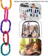 Baby Toys Links-to-Go Car Seat and Hanging Stroller Ring Toy, Larger Connecting Ring Travel Accessory Set...