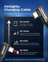 240W USB C to USB C Cable 10FT,PD 3.1 Type C to C 5A Fast Charging Cable Right Angle for MacBook Pro/Air, iPad Pro12.9/11/Air,iPhone15/15Pro/15Plu...