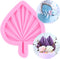 Fan Leaf Fondant Mold Palm Leaf Silicone Mold Hawaiian Tropical Leaf Candy Mold For Cake Decorating Cupcake Topper Chocolate Gum Paste Polymer Cla...