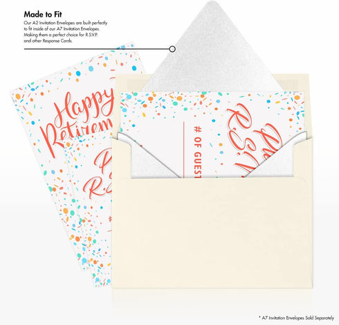 LUXPaper A2 Contour Flap Invitation Envelopes | 4 3/8" x 5 3/4" | Crystal Metallic | 80lb. Text | 50 Qty...