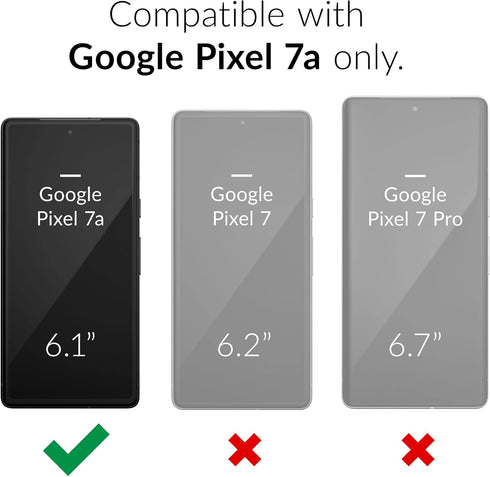 Crave Dual Guard for Google Pixel 7a Case, Shockproof Protection Dual Layer Case for Google Pixel 7a - Black...