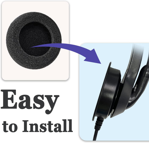 Plantronics Headset Ear Cushions Replacement Foam Ear Pads for Plantronics HW251N HW261N HW510 HW520 Blackwire C320 3210 3220 3320 Jabra PRO 920 B...