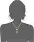 GUESS Gold-Tone Double Layer Coin Pendant Chain Necklace Set...