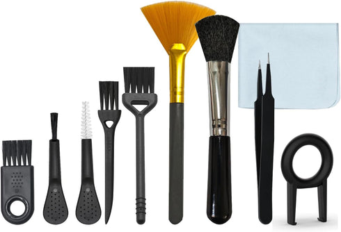 Computer Keyboard Cleaning Brush, Anti Static Nylon Electronics Cleaning Brush Kit, for Computer Keyboard, Printer, Phone, Sewing Machine, Car Int...