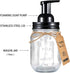 Amolliar Mason Jar Foaming Soap Dispenser, Plastic Pump Rustproof Stainless Steel Lid, Waterproof Label, Rustic Farmhouse Decor Hand Soap Dispense...