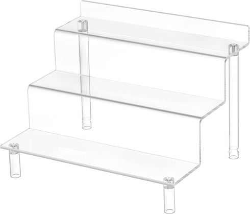 Grarry Acrylic Risers Display Stands, Perfume Organizer Stand, Acrylic Display Shelves Compatible with Funko POP Stand, Clear Display Stand Risers...