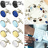 7Pairs Classic Mens Cufflinks Stylish Colour Fabric Shirt Clip Cuff Links Round Buttons Commercial Accessories Plain Wedding Party...