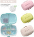 Travel Pill Organizer, Portable 8 Compartments Small Pill Case Daily Pill Box to Hold Vitamins, Cod Liver Oil, Medicine for Pocket Purse (Beige)...